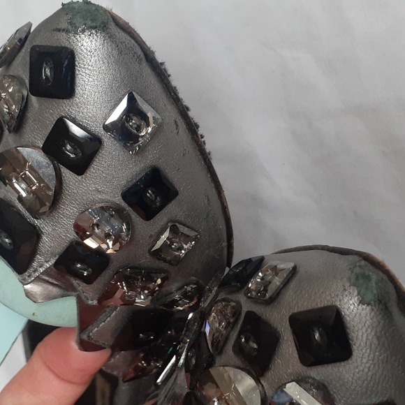 Miu miu pointy toe flats with rhinestones 38 / 7.5 - Picture 3 of 11